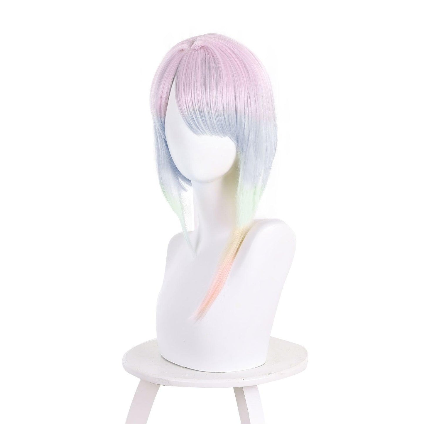 Anime Cyberpunk Edgerunners Lucyna Kushinada Colorful Short Cosplay Wig