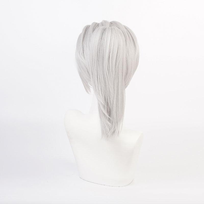 Anime Demon Slayer Kimetsu no Yaiba Uzui Tengen Silver Gray Cosplay Wigs