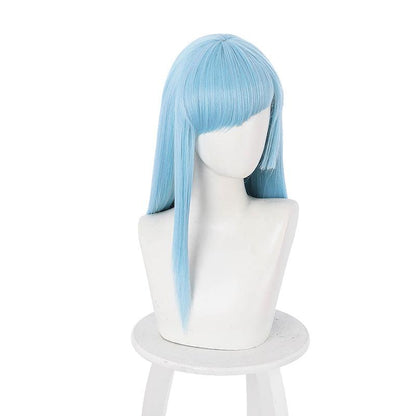 Anime Jujutsu Kaisen Kasumi Miwa Long Blue Cosplay Wigs