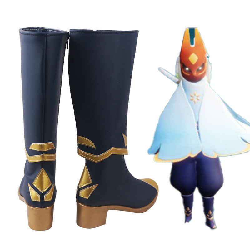 Sky: Children of the Light Season of Winter Spirits Daylight Prairie Festival Spin Navy Blue winter Game Cosplay Boots Shoes