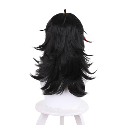 Anime Cosplay Wigs for Vox Akuma Black red gradient  Cosplay Wig of NIJISANJI