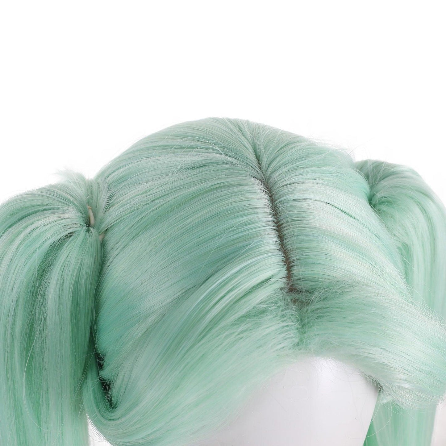 Cyberpunk Edgerunners Rebecca Green Long Double Ponytail Cosplay Wig