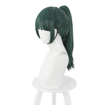 Anime Jujutsu Kaisen Maki Zenin Long Dark Green Cosplay Wigs