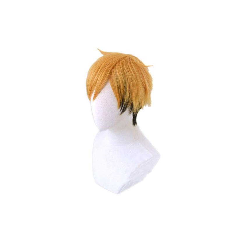 Anime Haikyuu Atsumu Miya Short Dark Yellow Cosplay Wigs