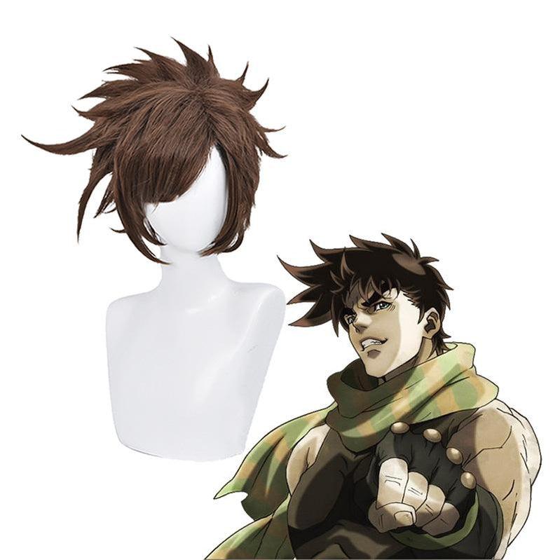 Anime JoJo's Bizarre Adventure Battle Tendency Joseph Joestar Short Brown Cosplay Wigs