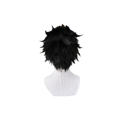 Anime Haikyuu Nishinoya Yuu Short Black Cosplay Wigs