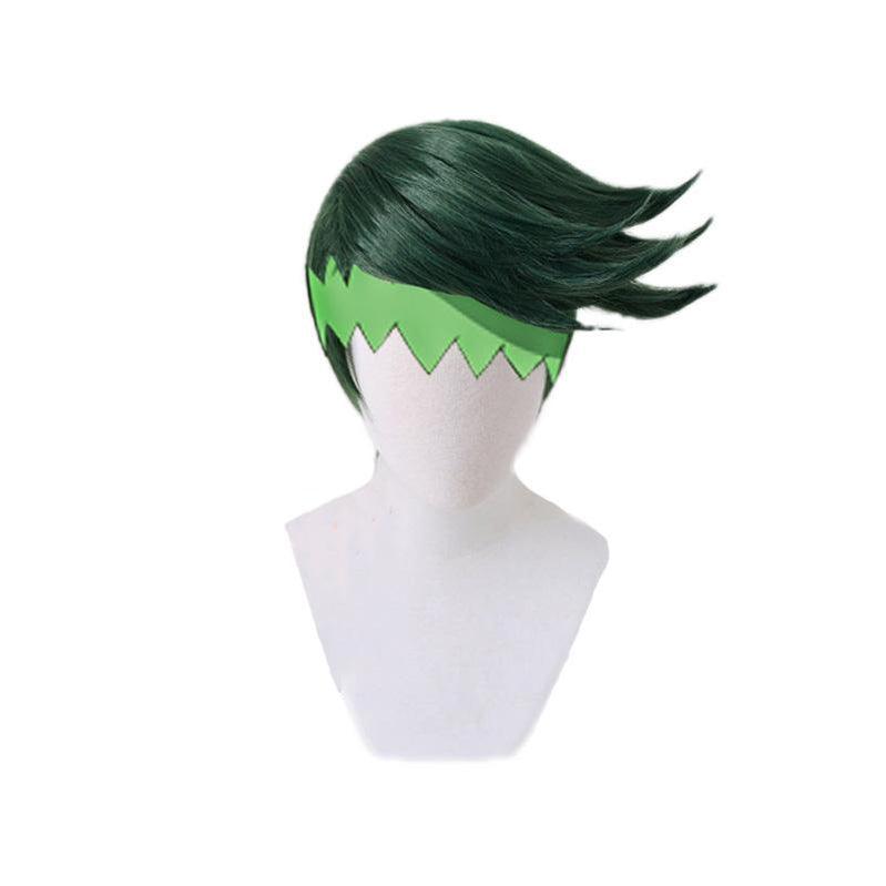 Anime JoJo's Bizarre Adventure Diamond is Unbreakable Rohan Kishibe Short Green Cosplay Wigs