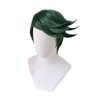 Anime JoJo's Bizarre Adventure Diamond is Unbreakable Rohan Kishibe Short Green Cosplay Wigs