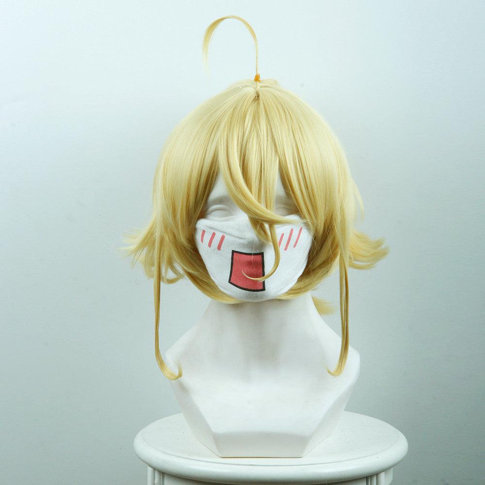 Tan Ya Senki / Girl Wars Tanya Von Degurechaff Short Yellow Anime Cosplay Wigs