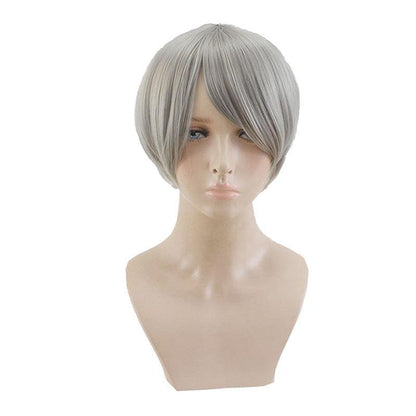 Anime Haikyuu Sugawara Koushi Short Gray Cosplay Wigs